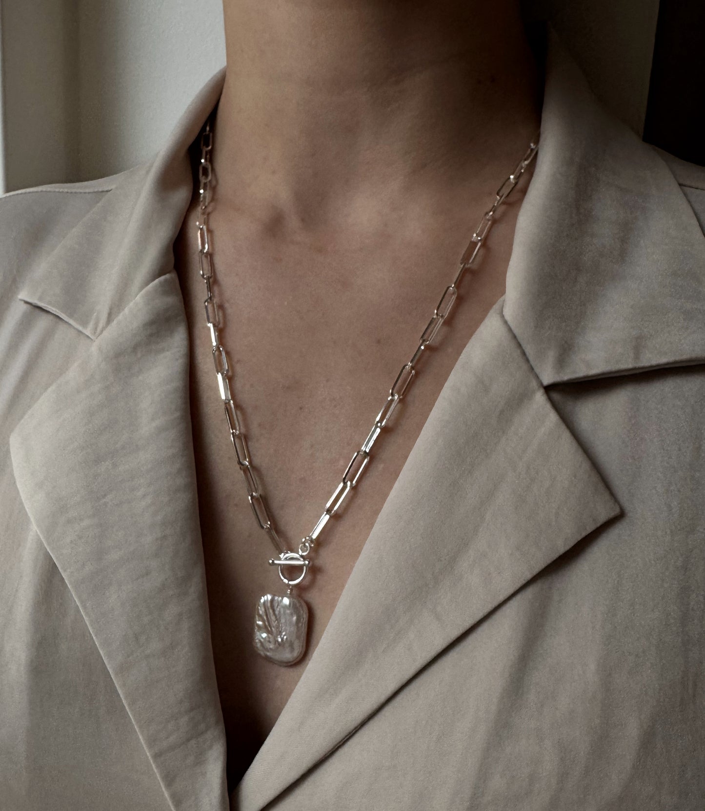 Edgy Chain Necklace - Sølv